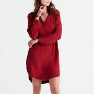 ⬇️$45 NWT Madewell Red Du Jour long sleeve dress